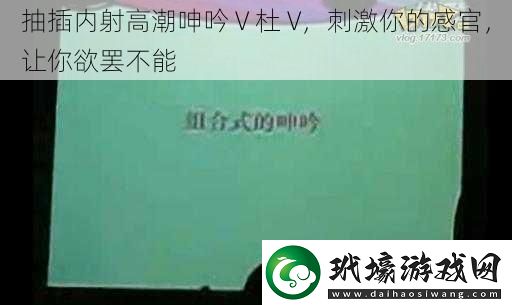 ****高潮呻吟V杜V刺激你的感官讓你欲罷不能