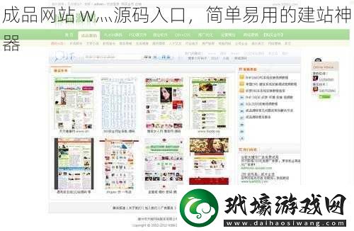 成品站w灬源碼入口簡(jiǎn)單易用的建站神器