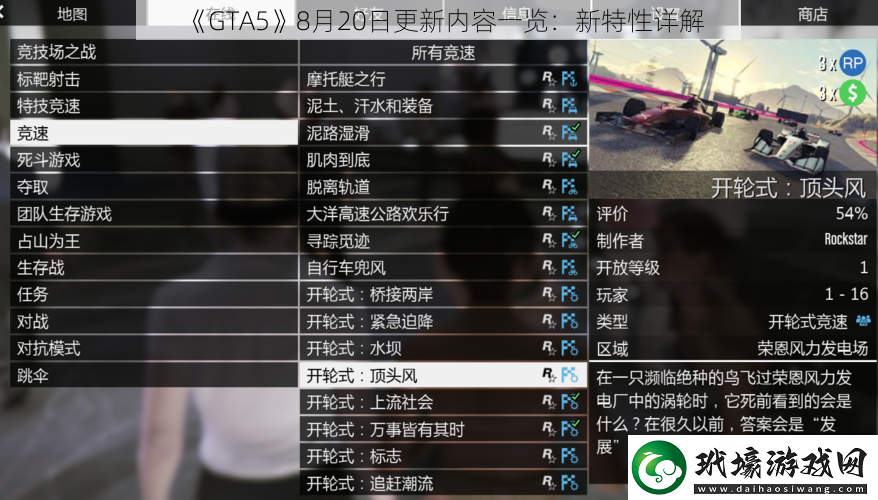 GTA58月20日更新內(nèi)容一覽