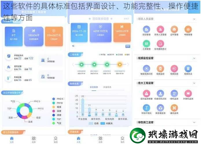 這些軟件的具體標準包括界面設計、功能完整性、操作便捷性等方面