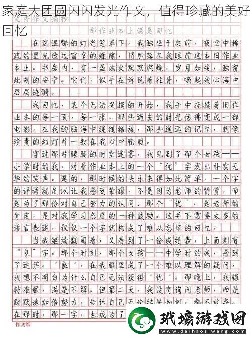 家庭大團(tuán)圓閃閃發(fā)光作文值得珍藏的美好回憶