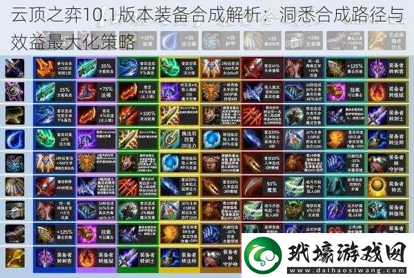 云頂之弈10.1版本裝備合成解析