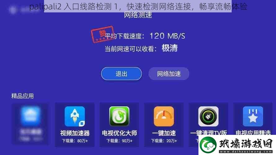 palipali2 入口線路檢測(cè) 1，快速檢測(cè)網(wǎng)絡(luò)連接，暢享流暢體驗(yàn)